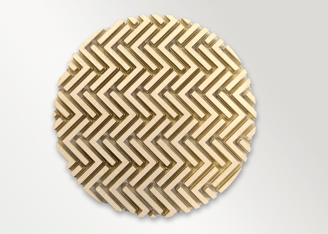 Ein mit 3D Siebdruck gefertigtes Bauteil aus porösem Material